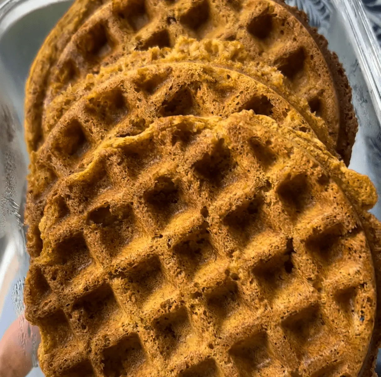 Baby led weaning pumpkin spice waffles