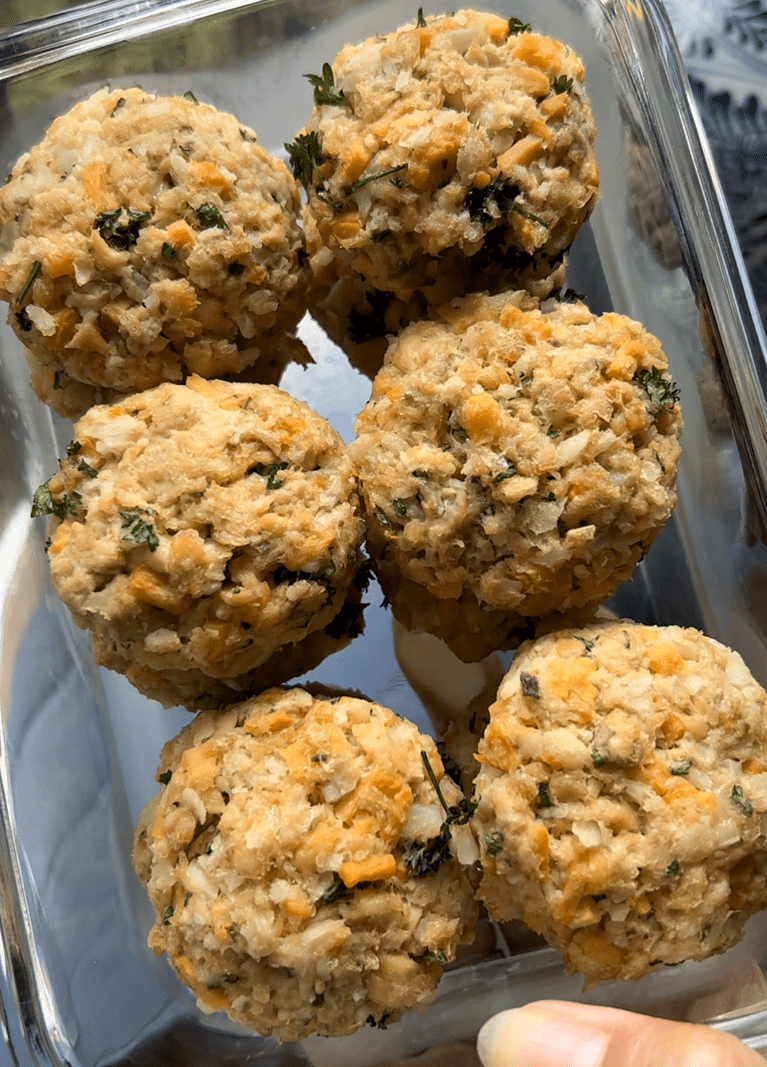 Baby led weaning salmon cakes