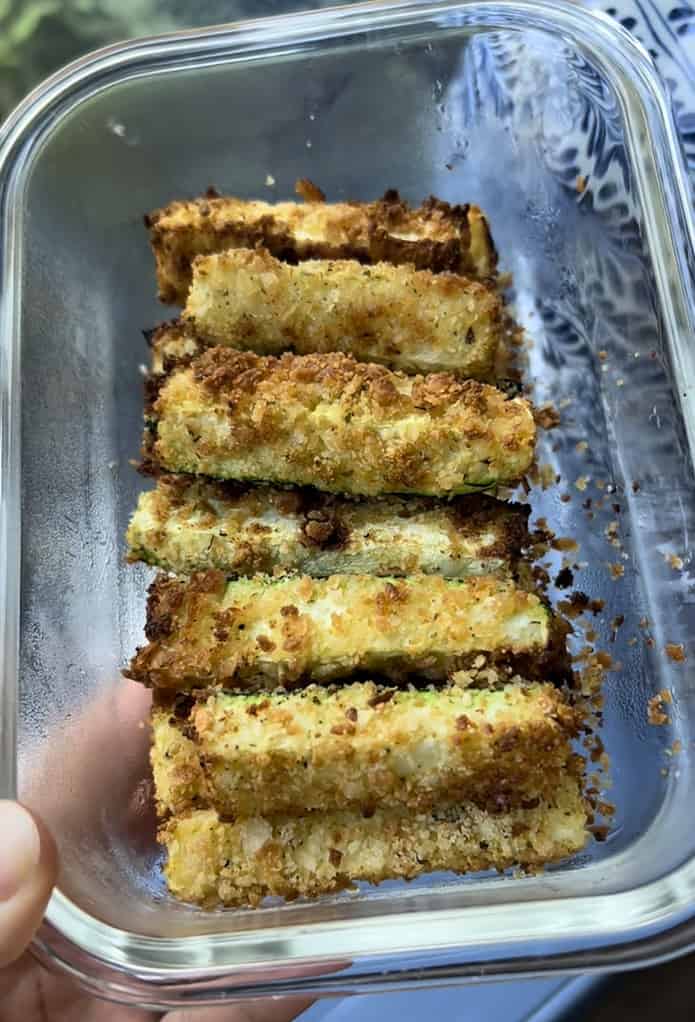 Baby led weaning zucchini fries