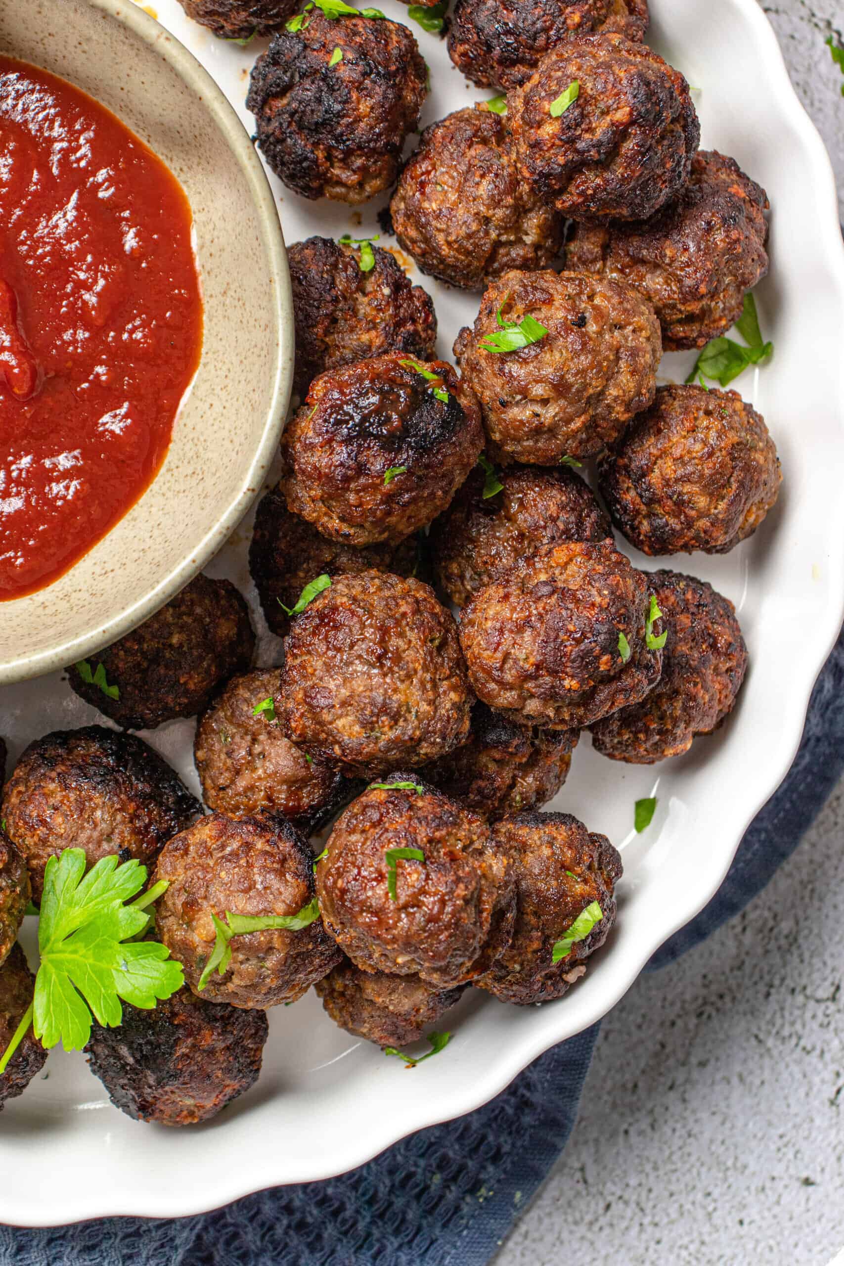 Air Fryer Bison Meatballs Wooed By The Food
