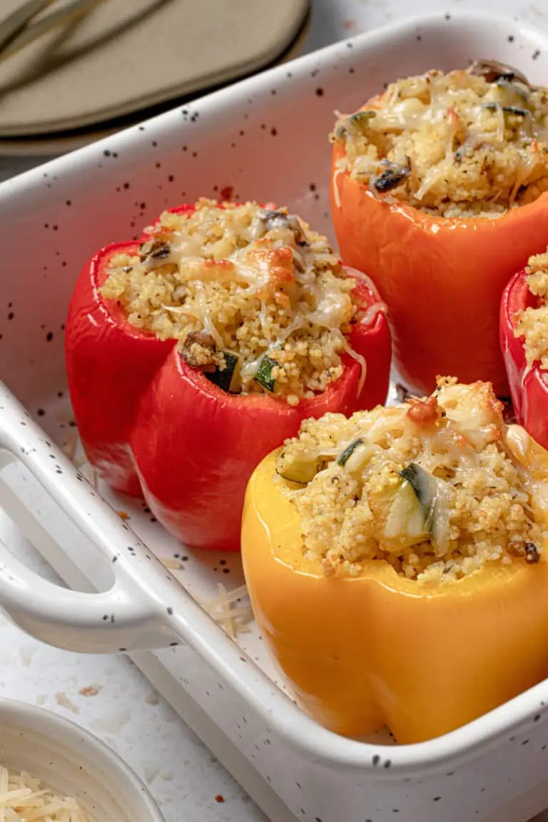 Healthy and Easy Couscous Stuffed Bell Peppers