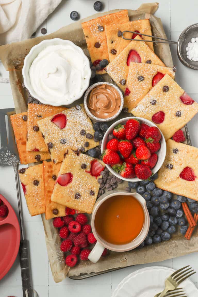 Sheet Pan Pancakes From Boxed Mix (make into fun shapes!)