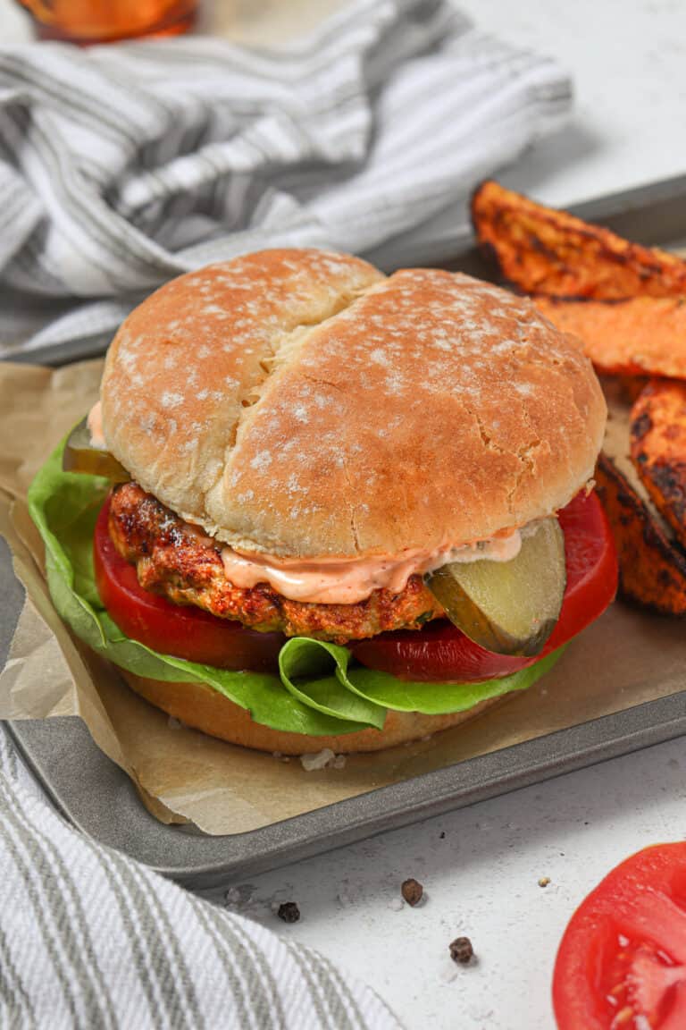 Juicy Air Fryer Chicken Burger made with Sour Cream