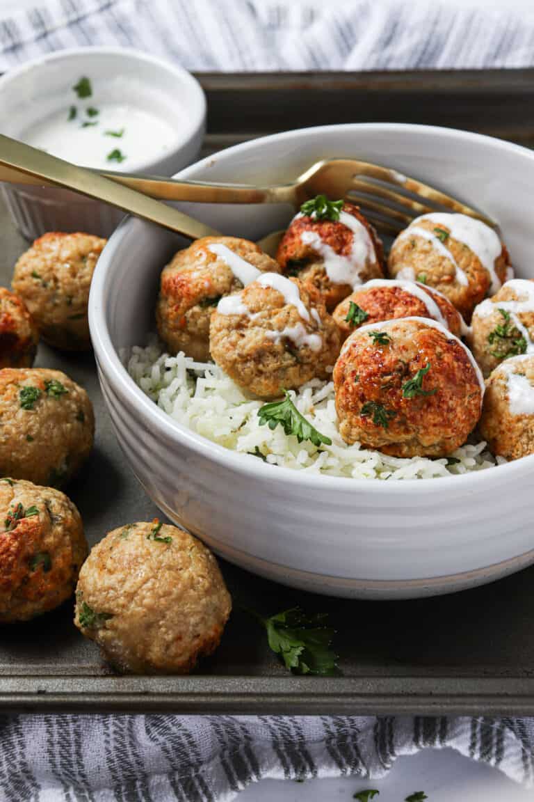 Air Fryer Chicken Meatballs: No Eggs!