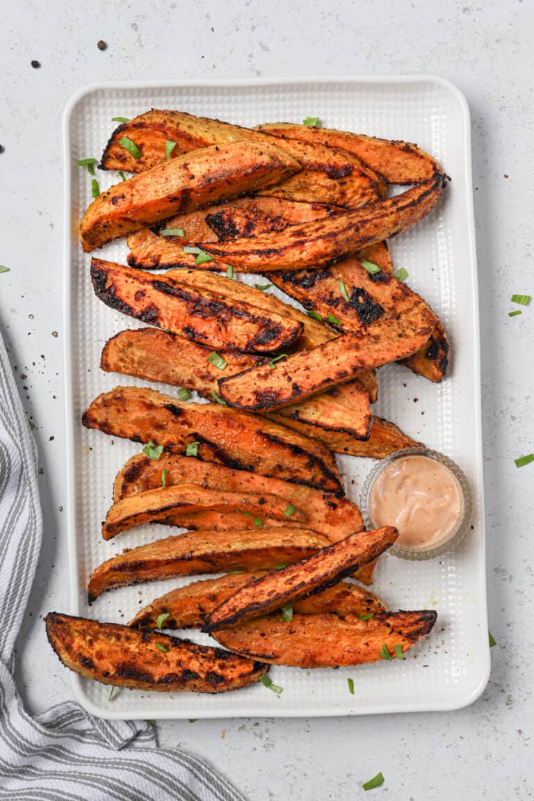 Crispy Seasoned Air Fryer Sweet Potato Wedges